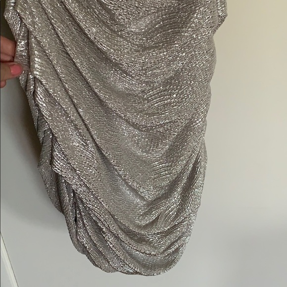 Express Silver one shoulder dress Size 6 - Picture 5 of 7